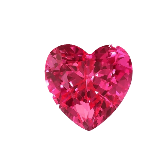 Pink Spinel Heart